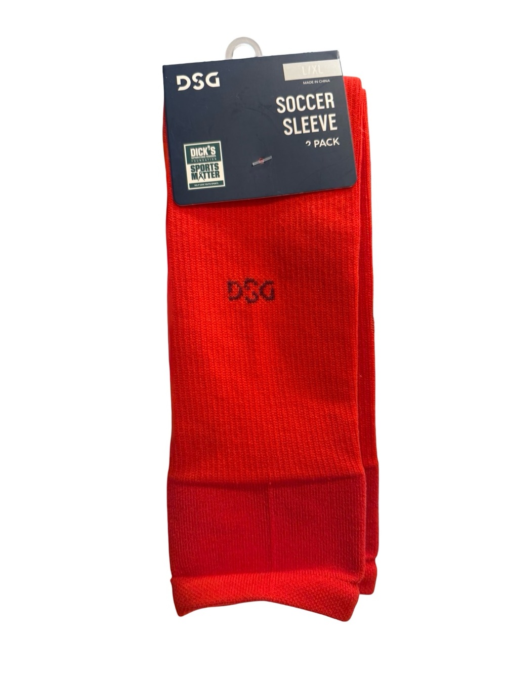 NEW 2 Pack DSG Red Athletic Soccer Sleeves - 2 Pack - Unisex Size L/XL